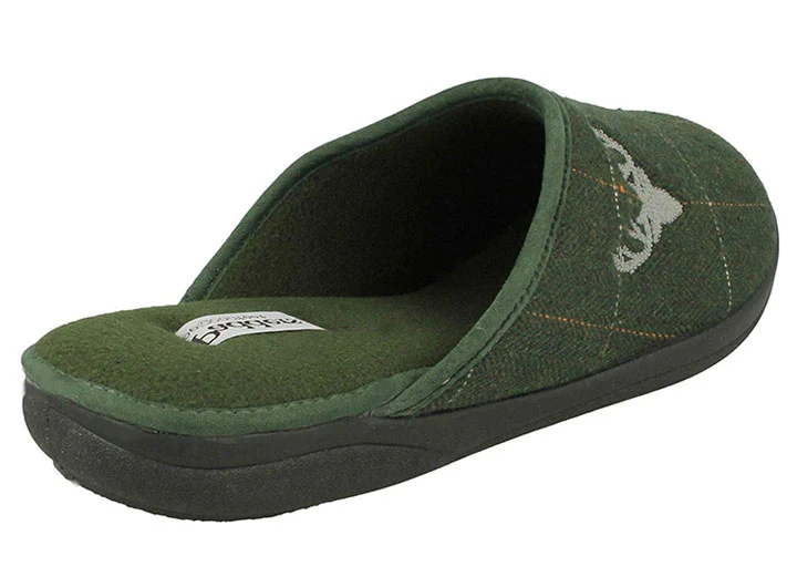 Mens Wide Fit Padders Stag Mule Slippers - Image 11