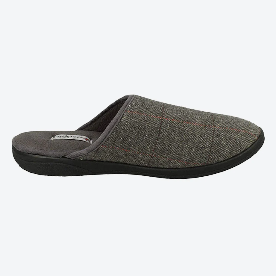 Mens Wide Fit Padders Stag Mule Slippers - Image 13