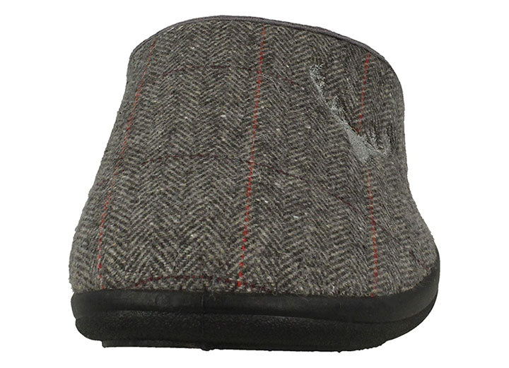 Mens Wide Fit Padders Stag Mule Slippers - Image 16