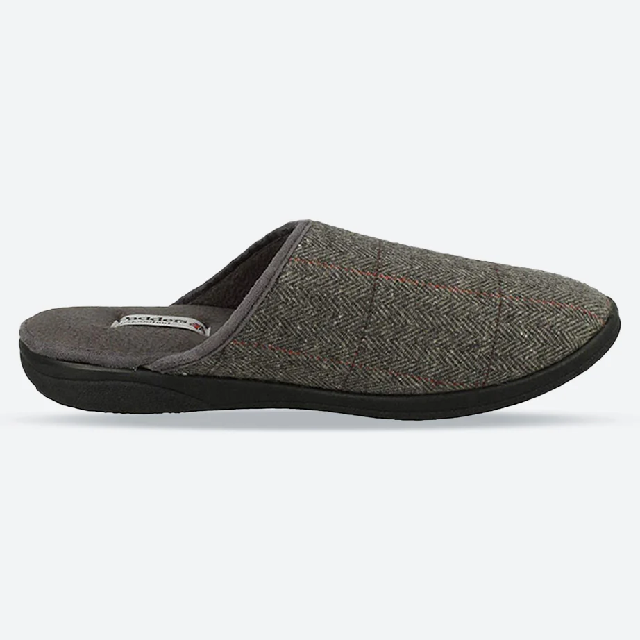 Mens Wide Fit Padders Stag Mule Slippers - Image 7