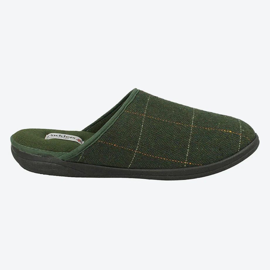 Mens Wide Fit Padders Stag Mule Slippers - Image 8