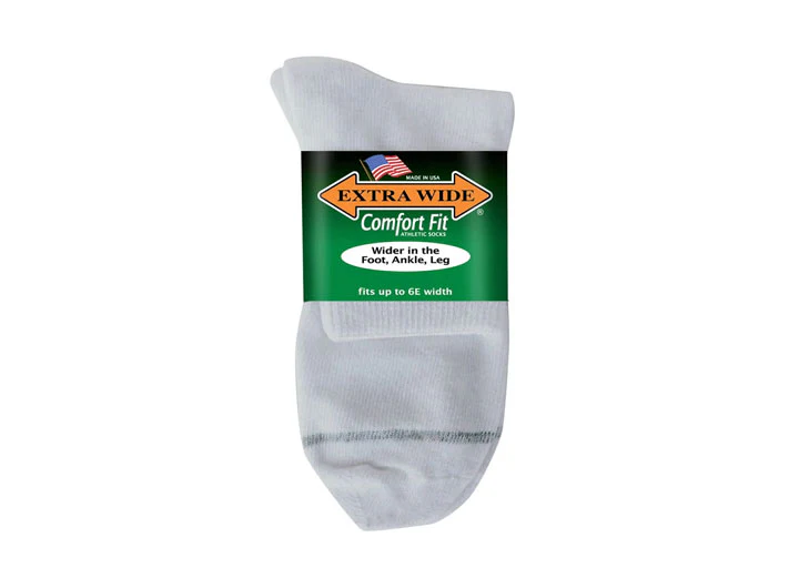 Mens Extra Wide 8600 Comfort Fit Athletic Quarter Top Socks - Image 3