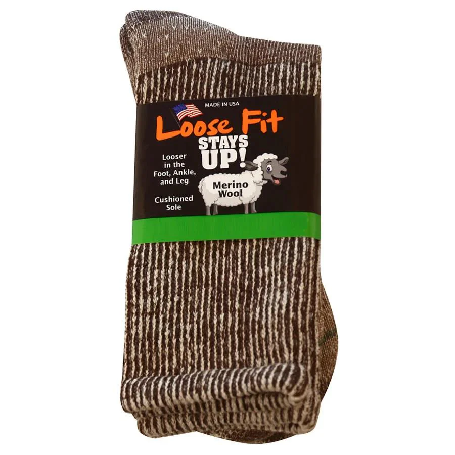 Mens Loose Fit 324 Merino Wool Crew Hiking Socks - Image 2