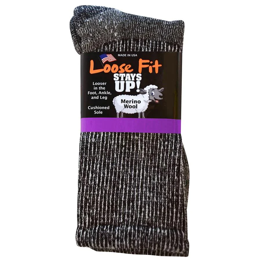 Mens Loose Fit 391 Merino Wool Crew Hiking Socks - Image 2