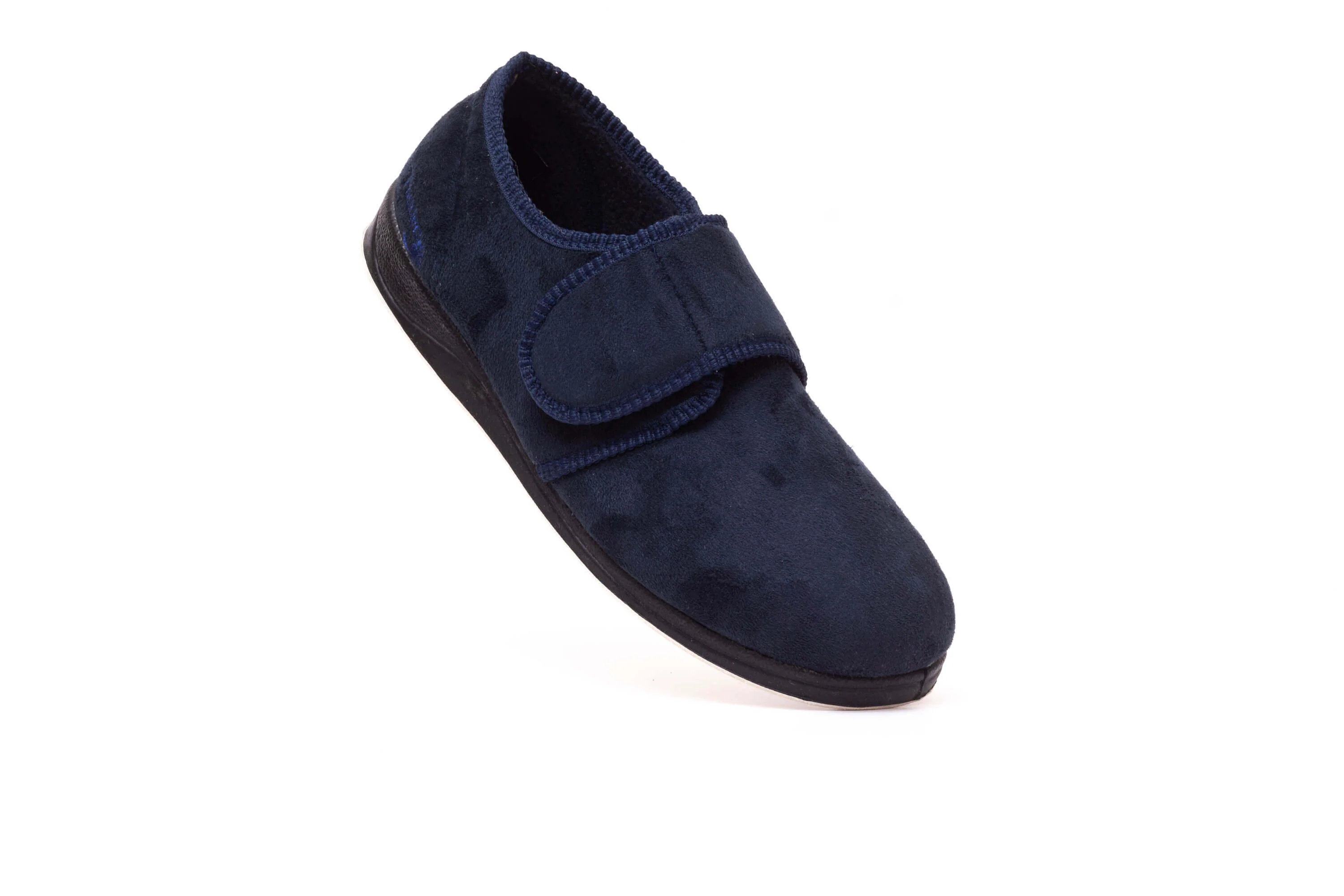 Mens Wide Fit Padders Charles Velcro Slipper - Image 12