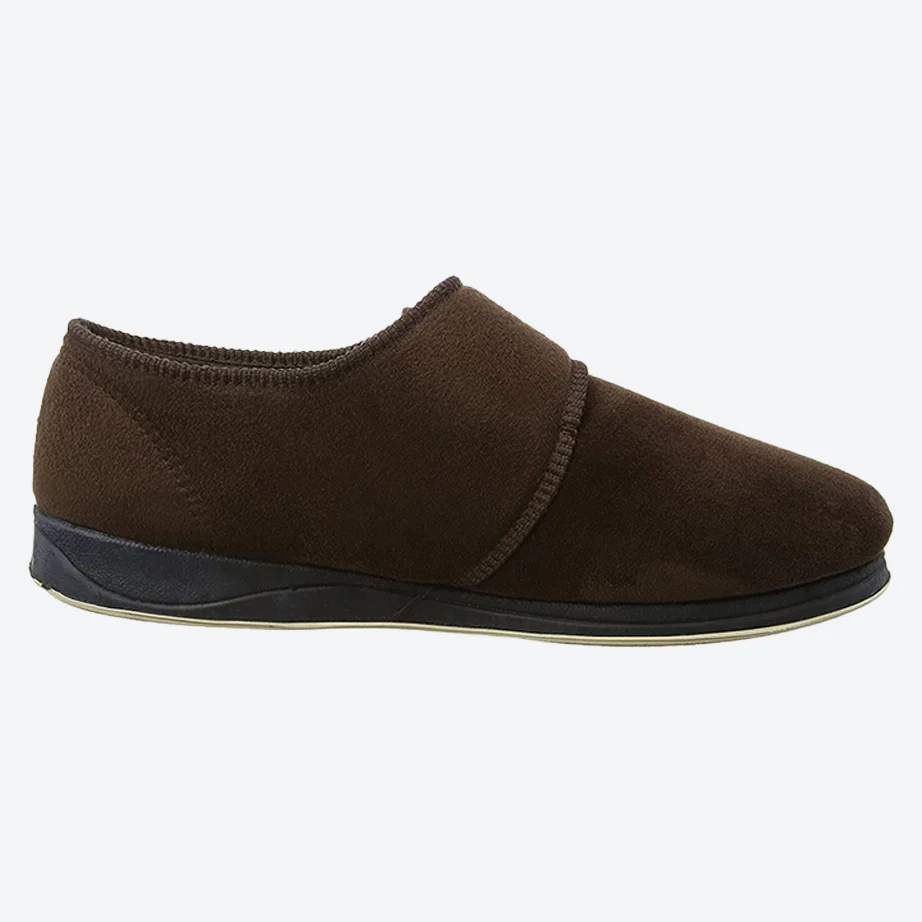 Mens Wide Fit Padders Charles Velcro Slipper - Image 16