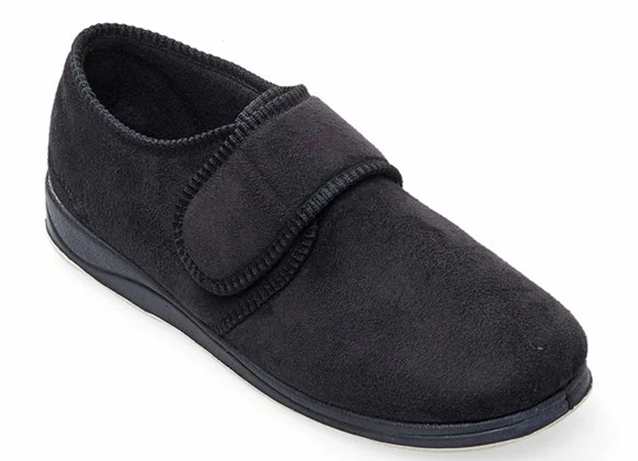 Mens Wide Fit Padders Charles Velcro Slipper - Image 3
