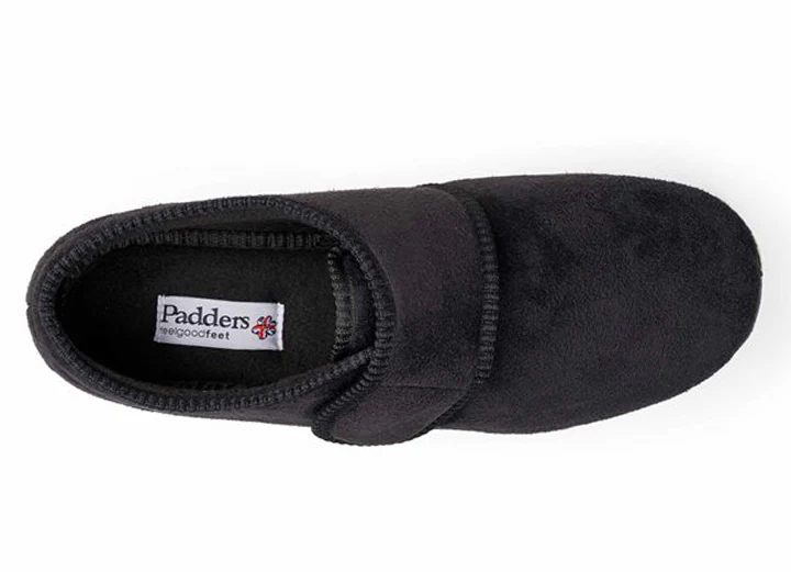 Mens Wide Fit Padders Charles Velcro Slipper - Image 4