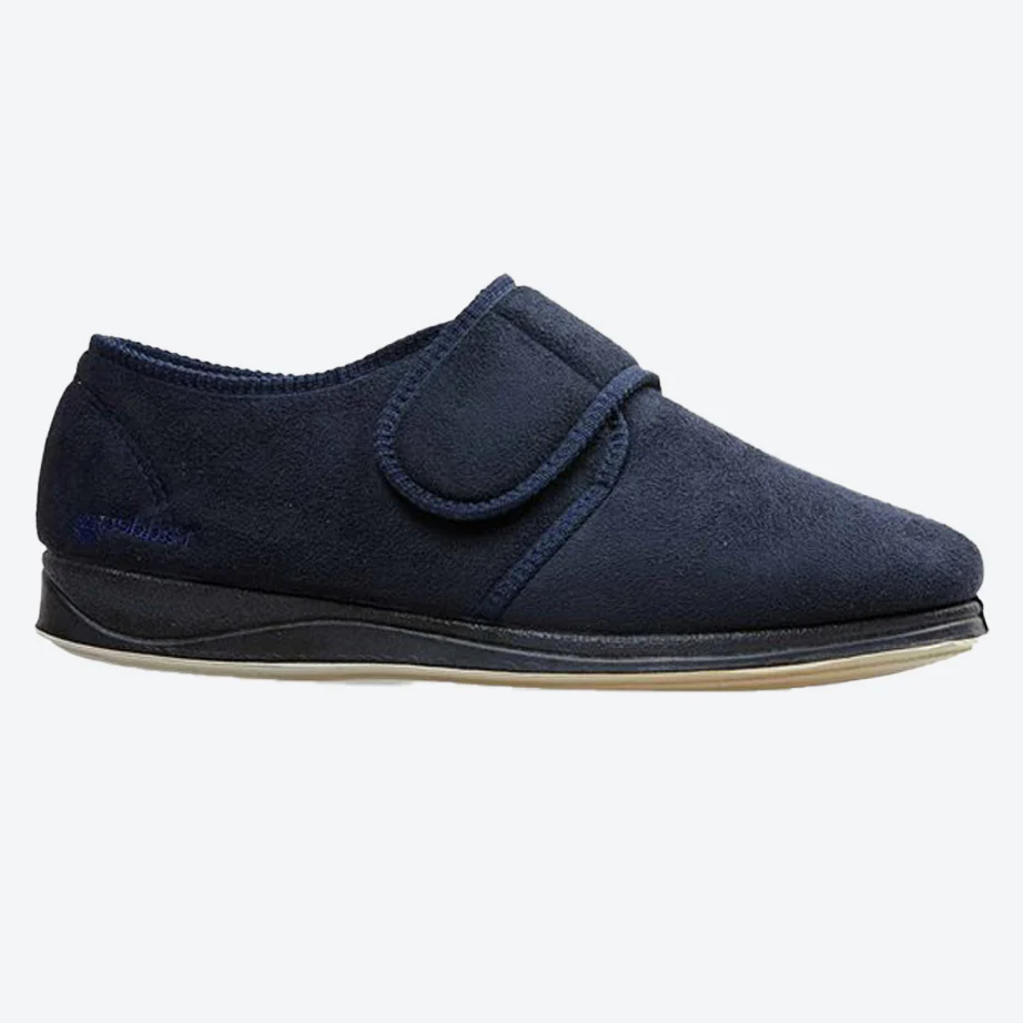 Mens Wide Fit Padders Charles Velcro Slipper - Image 5