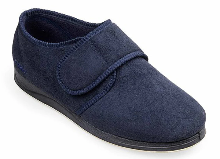 Mens Wide Fit Padders Charles Velcro Slipper - Image 7