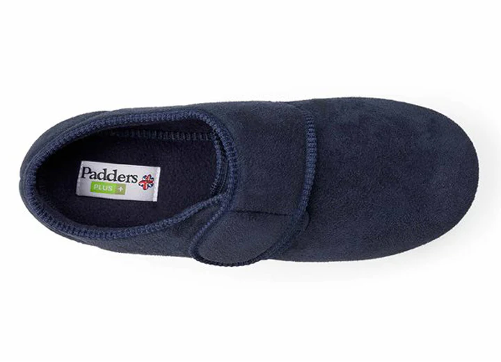 Mens Wide Fit Padders Charles Velcro Slipper - Image 8