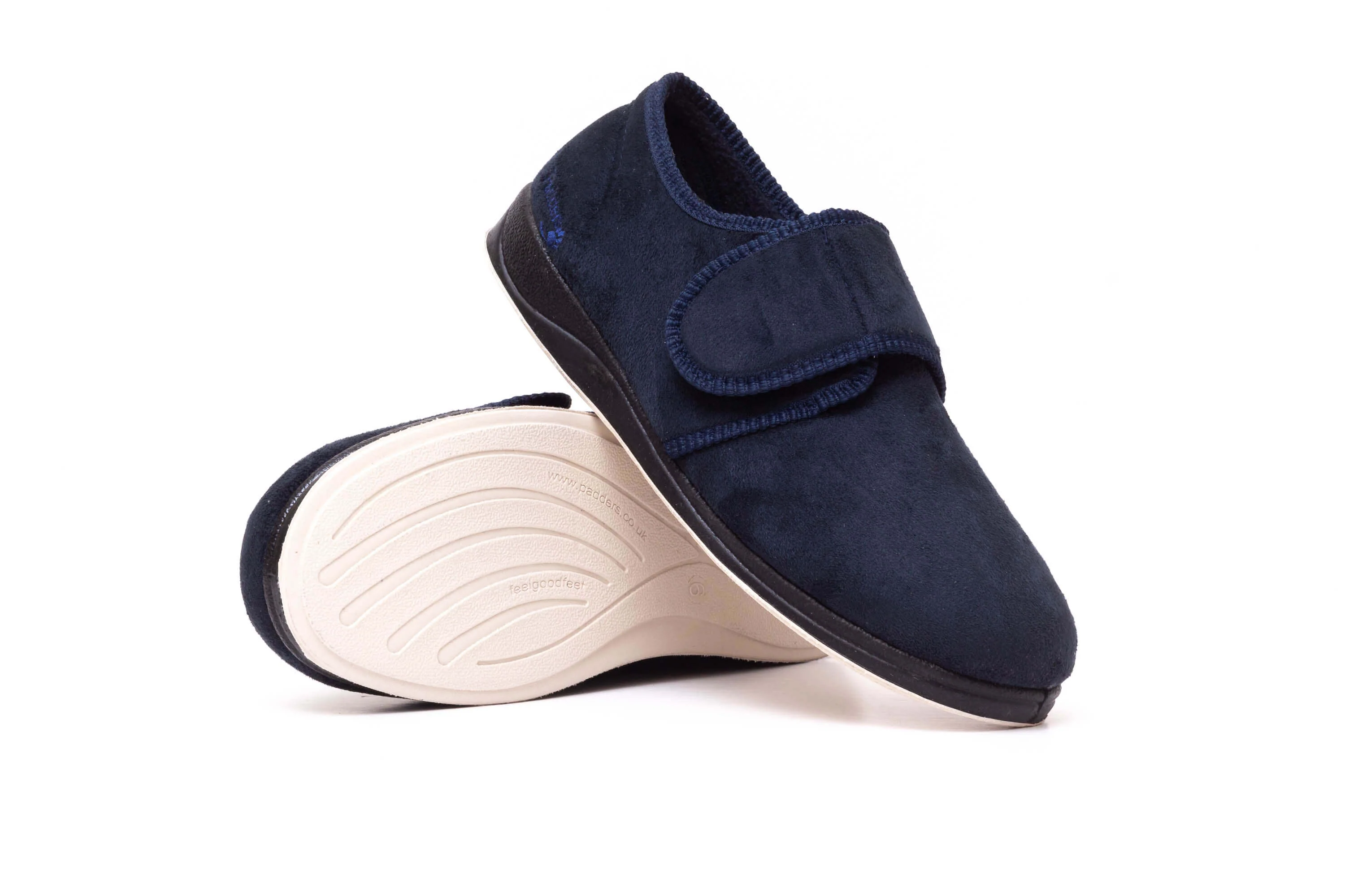 Mens Wide Fit Padders Charles Velcro Slipper - Image 9