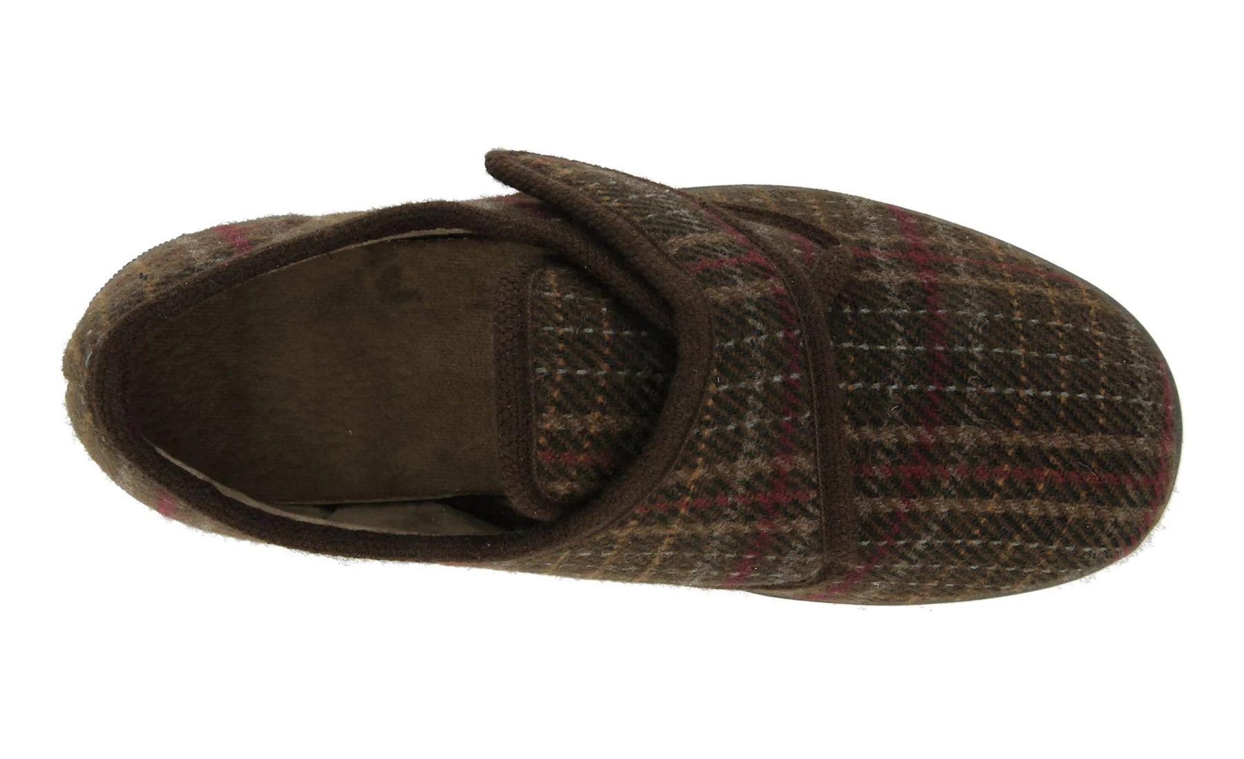 Mens Wide Fit DB Tartan Slippers - Image 10