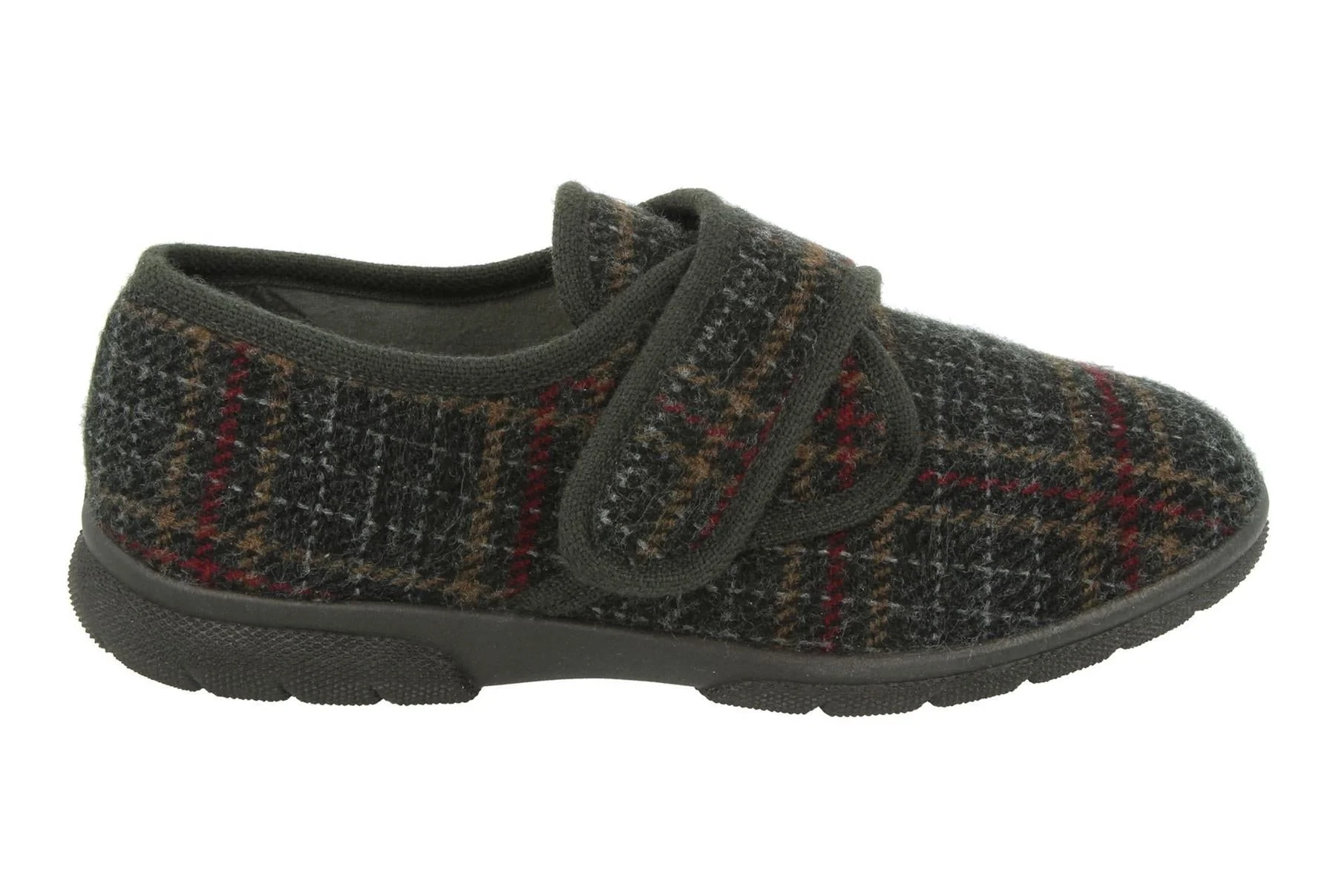 Mens Wide Fit DB Tartan Slippers - Image 12