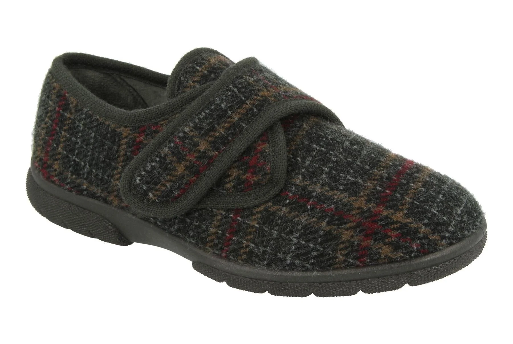 Mens Wide Fit DB Tartan Slippers - Image 13