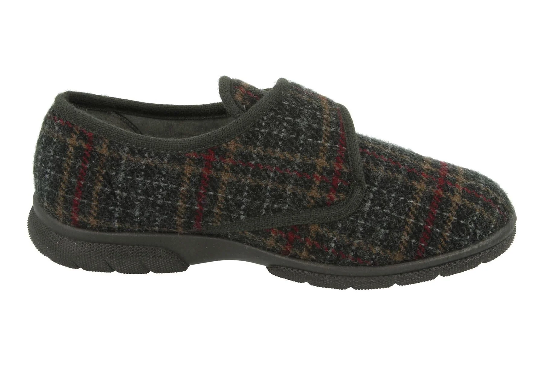 Mens Wide Fit DB Tartan Slippers - Image 14