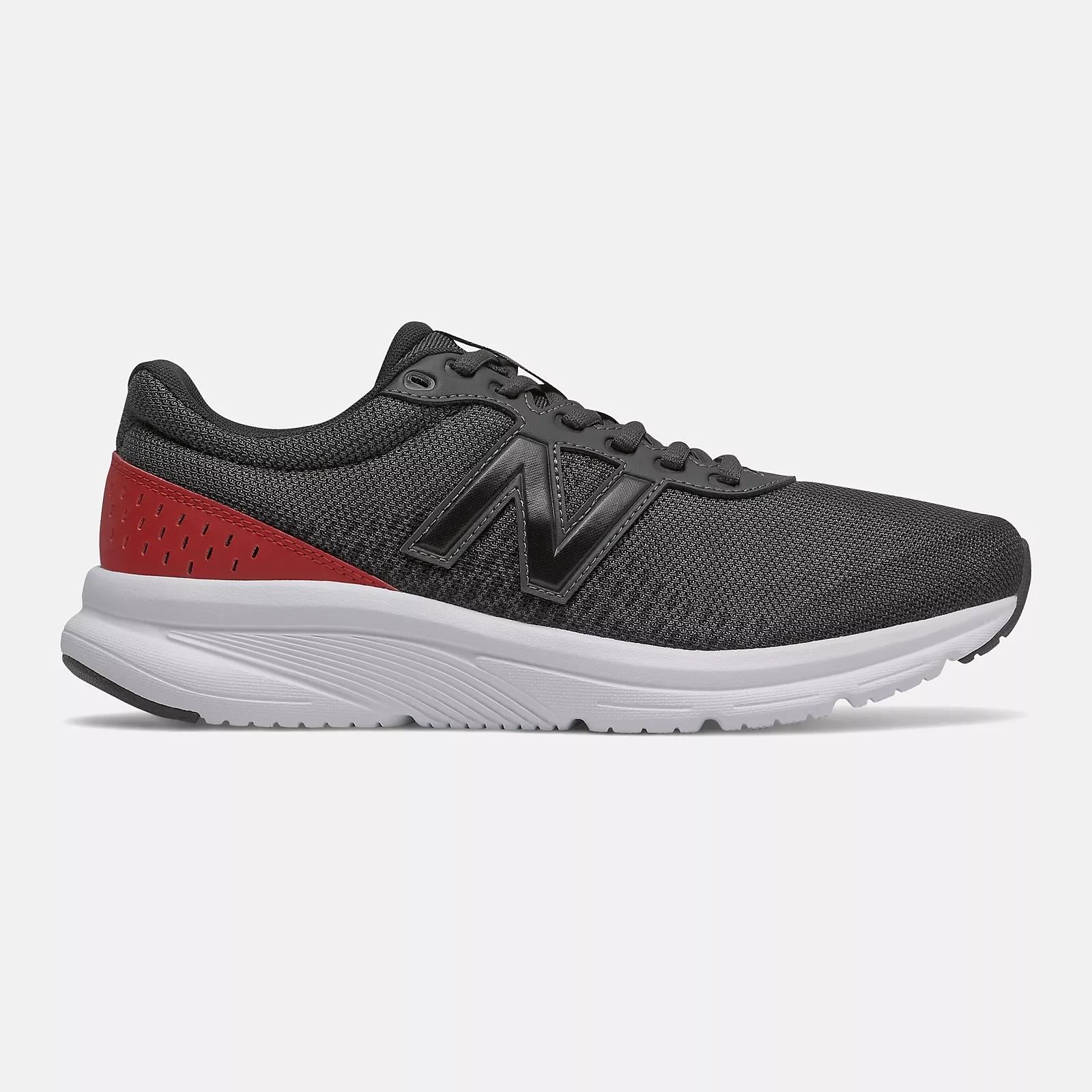 Mens Wide Fit New Balance M411CK2 Walking and Running Trainers - Black/Red - Image 2