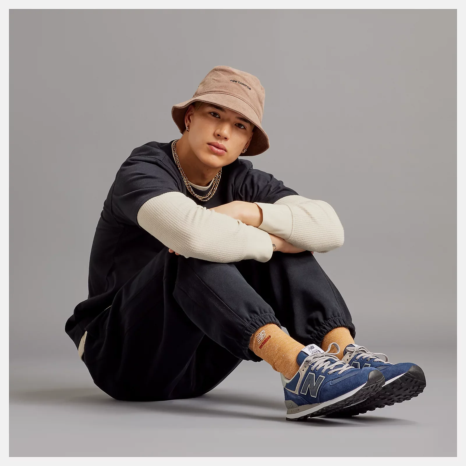Men's Wide Fit New Balance ML574EVN Walking/Running Trainers - Exclusive - Navy ENCAP - Image 3
