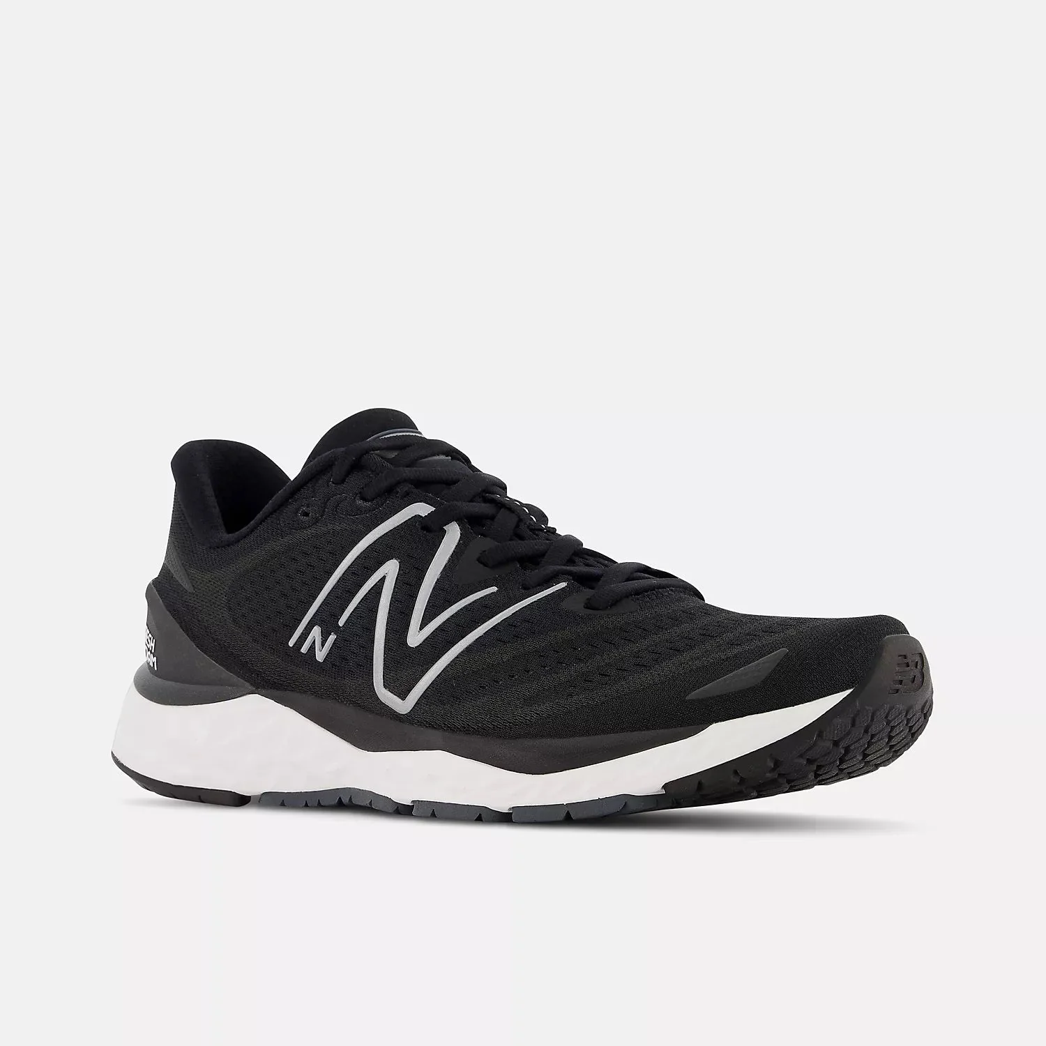 Men's Wide Fit New Balance MSOLVBW4 Running/Walking Trainers - Black/White - Image 5