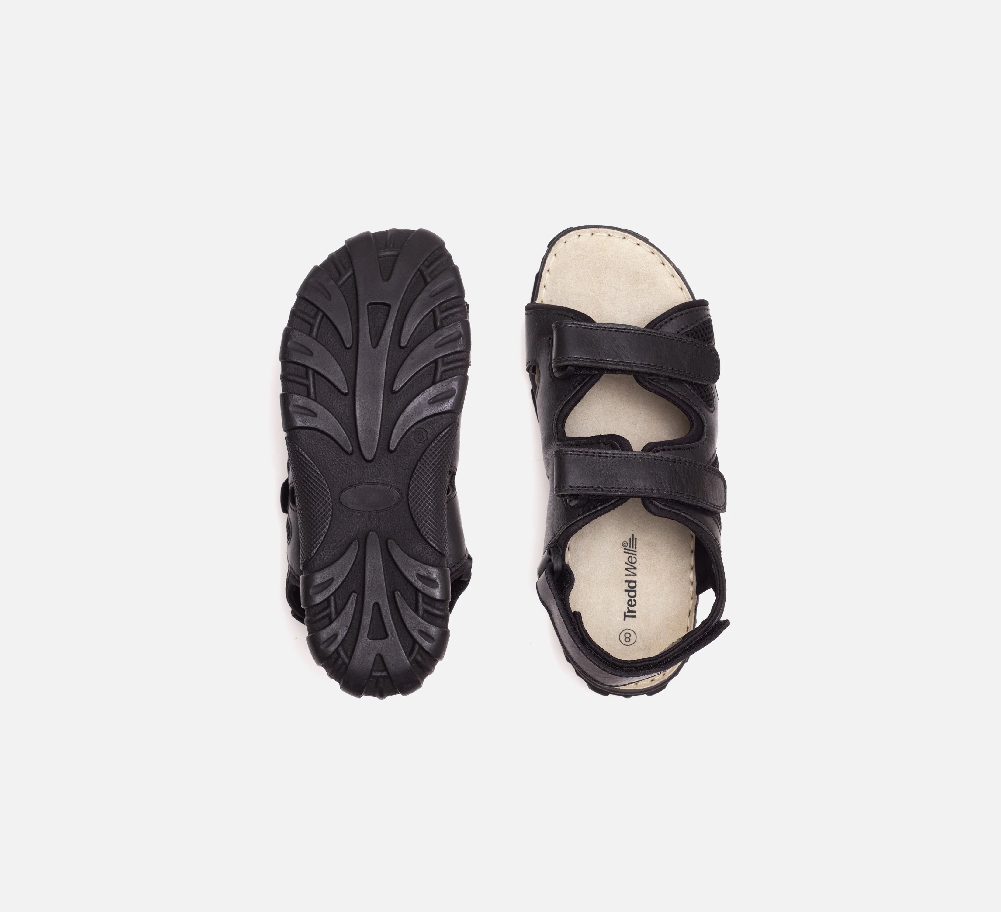 Mens Wide Fit Sandals Ashley Sandals by Tredd Well - Black - Image 8
