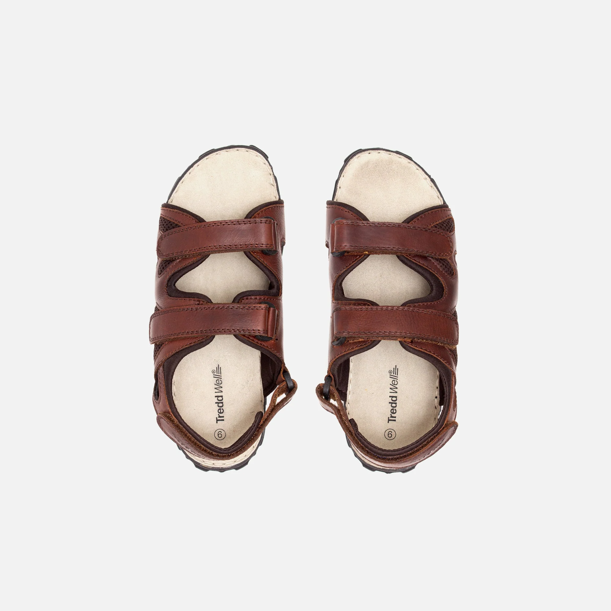Mens Wide Fit Sandals Ashley Sandals by Tredd Well - Brown - Image 3