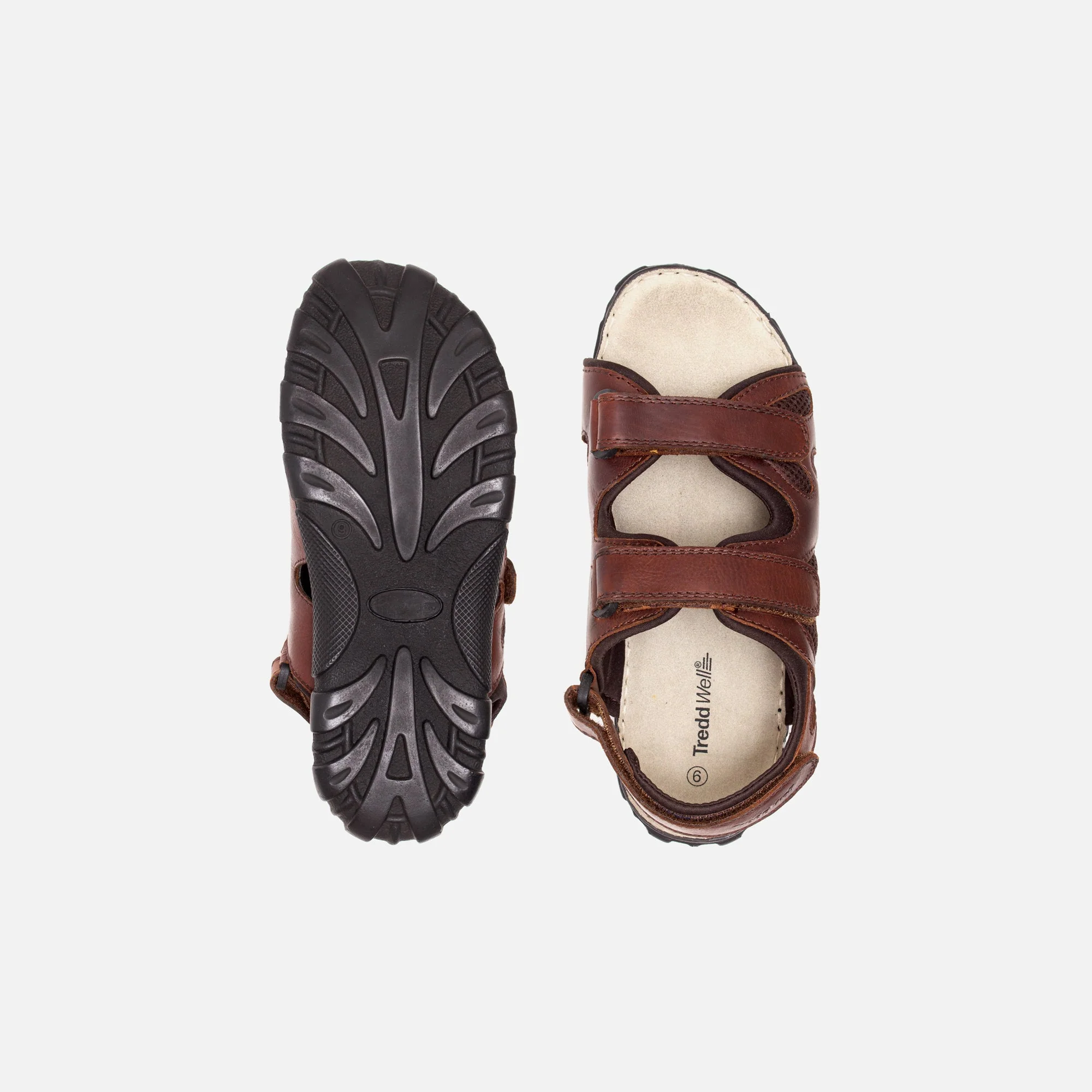 Mens Wide Fit Sandals Ashley Sandals by Tredd Well - Brown - Image 5