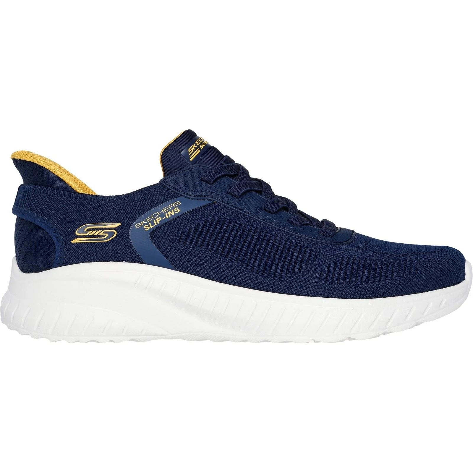 Men's Wide Fit Skechers 118312 Slip-ins Bobs Sport Squad Chaos Solid Step Trainers - Image 2