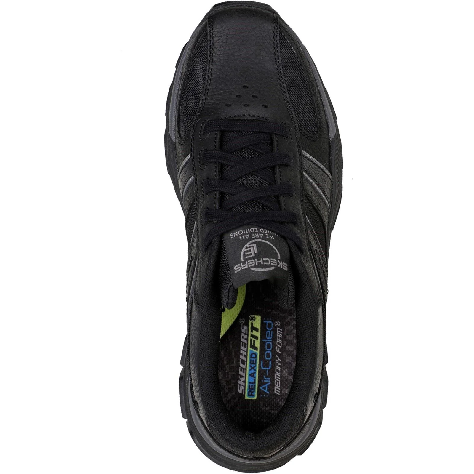 Men's Wide Fit Skechers 204330 Respected Lace Up Trainers - Image 5