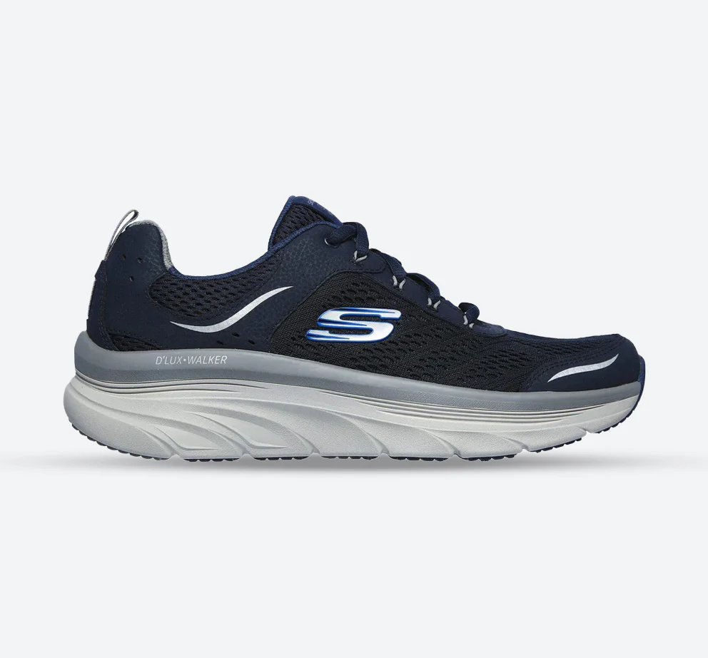 Men's Wide Fit Skechers 232044 D'lux Walker Walking Trainers - Image 8