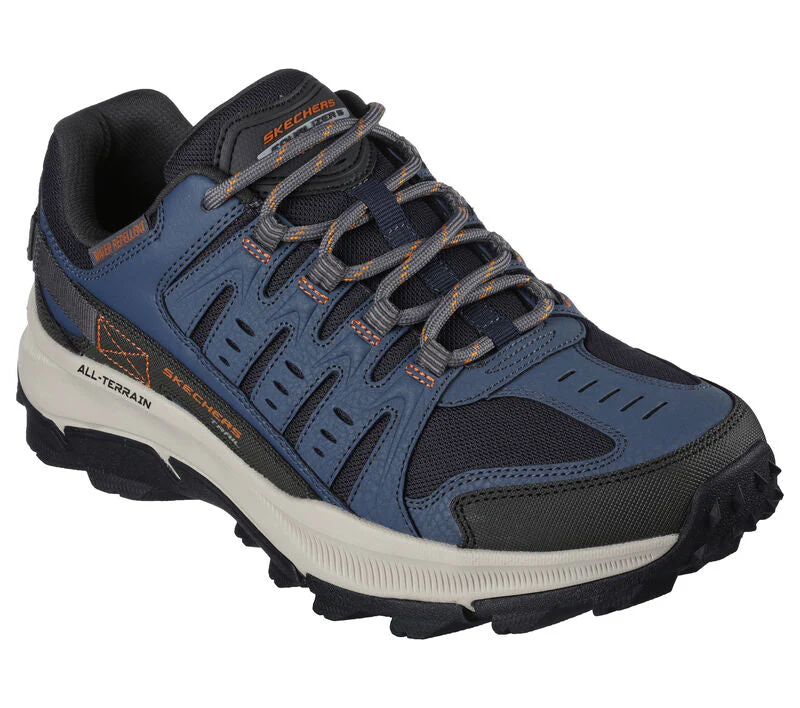 Men's Wide Fit Skechers 237501 Equalizer 5.0 Trail-Solix Walking Trainers - Navy/Orange - Image 3