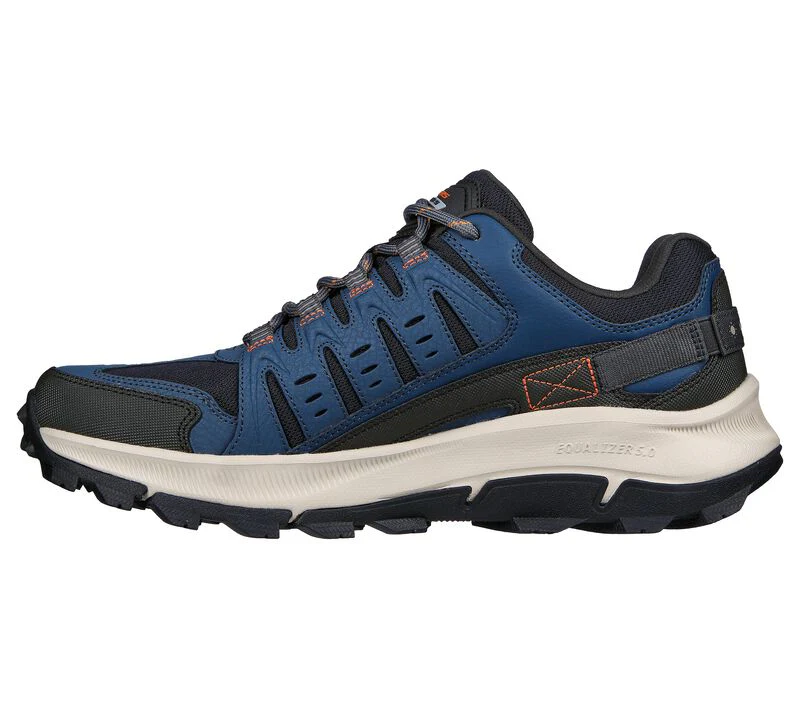 Men's Wide Fit Skechers 237501 Equalizer 5.0 Trail-Solix Walking Trainers - Navy/Orange - Image 4