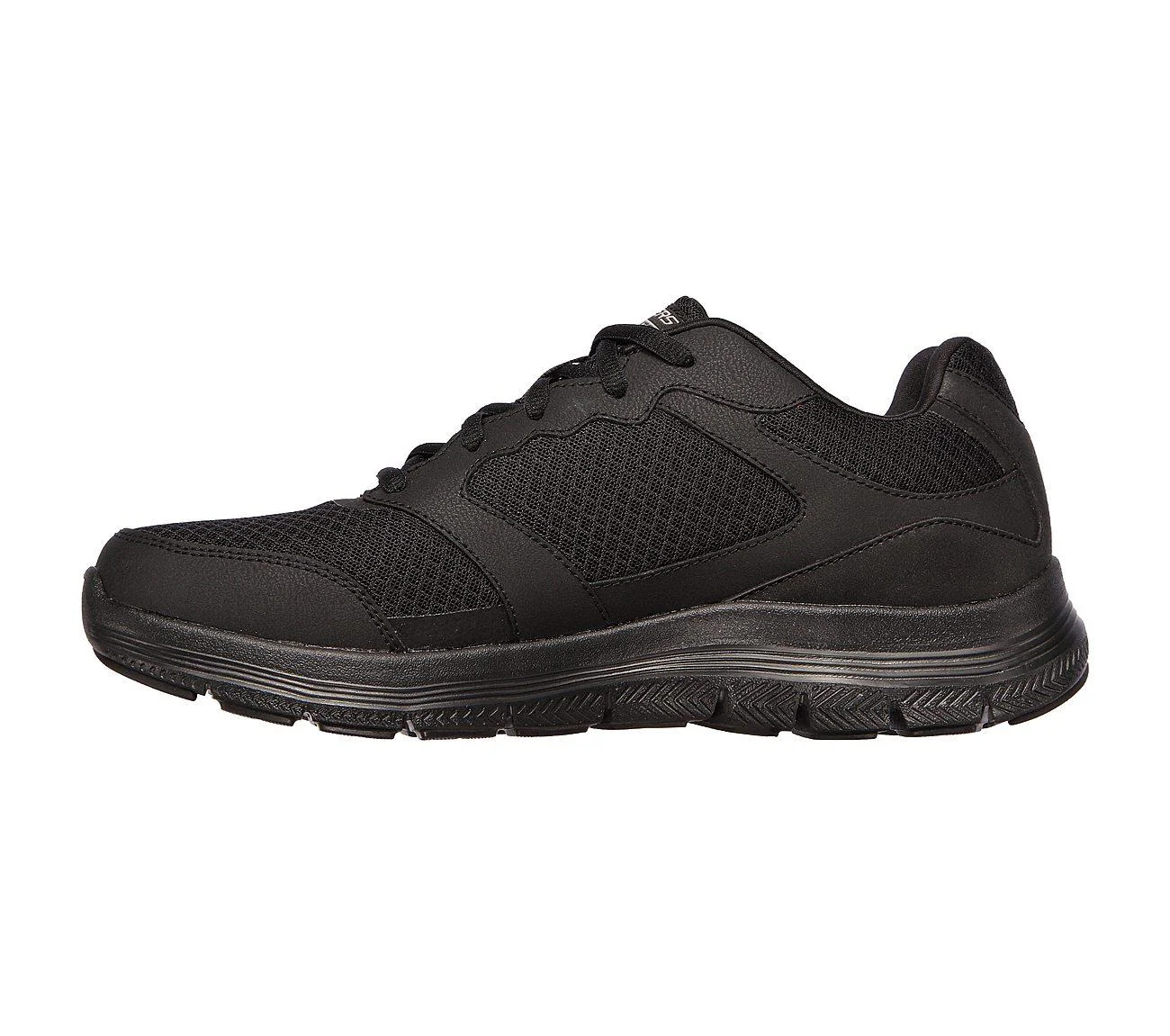 Mens Wide Fit Skechers Flex Advantage 4.0 - 232225 Walking Black Trainers - Image 4