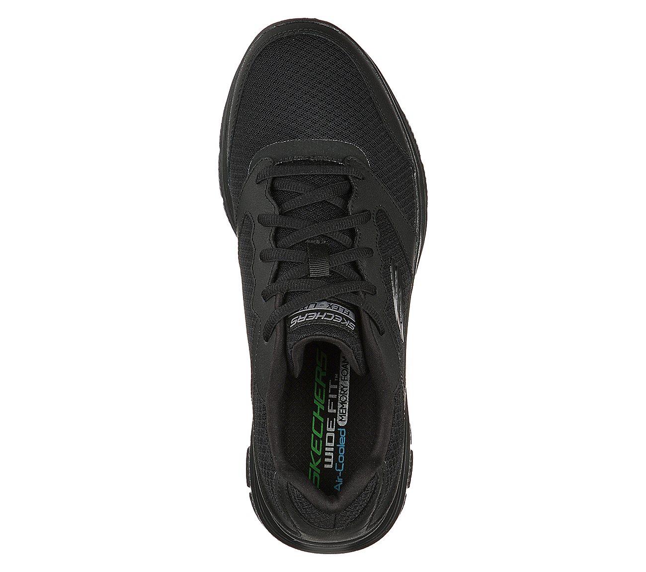 Mens Wide Fit Skechers Flex Advantage 4.0 - 232225 Walking Black Trainers - Image 5
