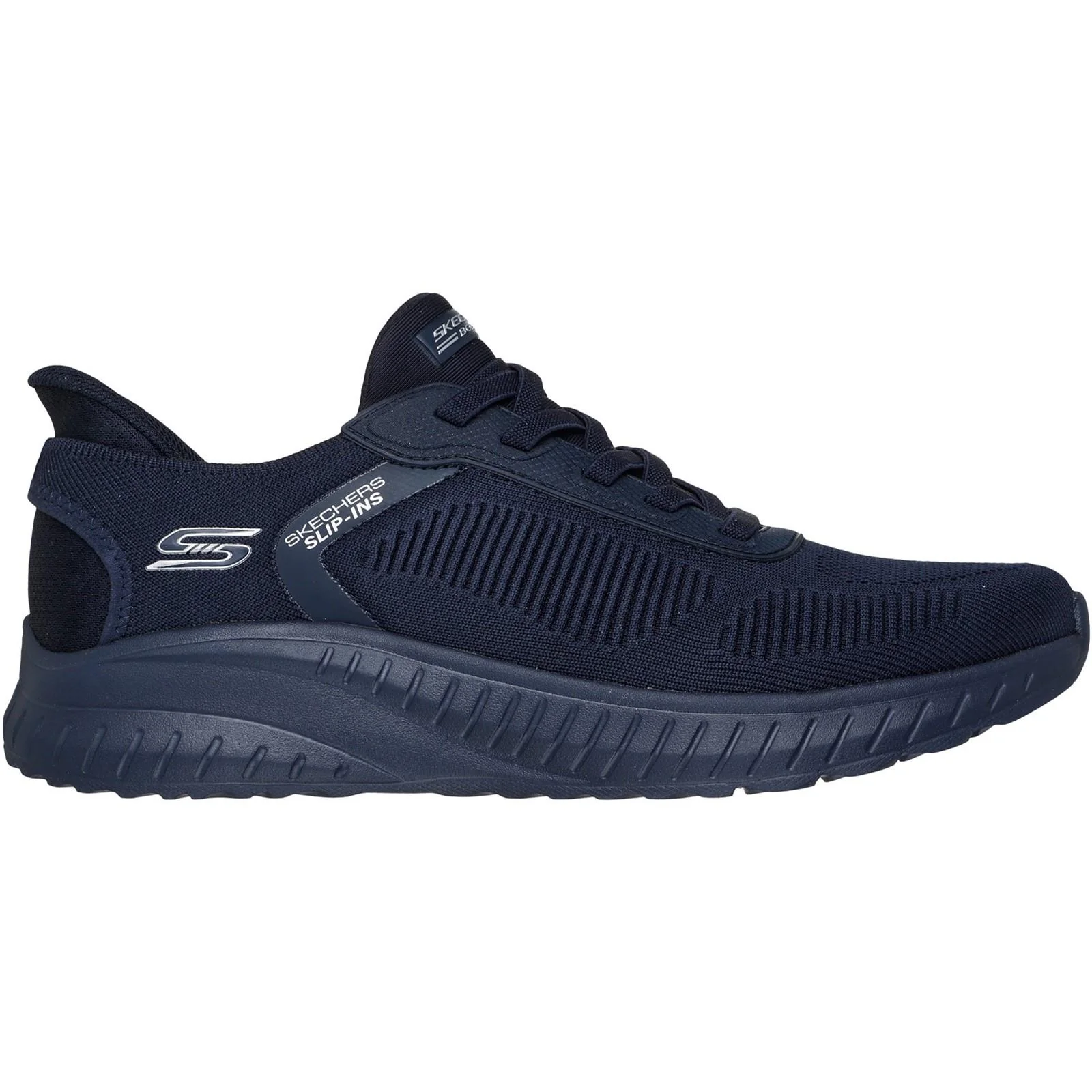 Men's Wide Fit Skechers Slip-ins 118312 Bobs Sport Squad Chaos Solid Step Trainers - Image 2