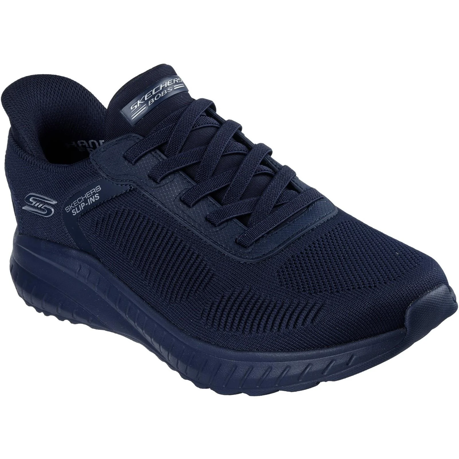 Men's Wide Fit Skechers Slip-ins 118312 Bobs Sport Squad Chaos Solid Step Trainers - Image 3