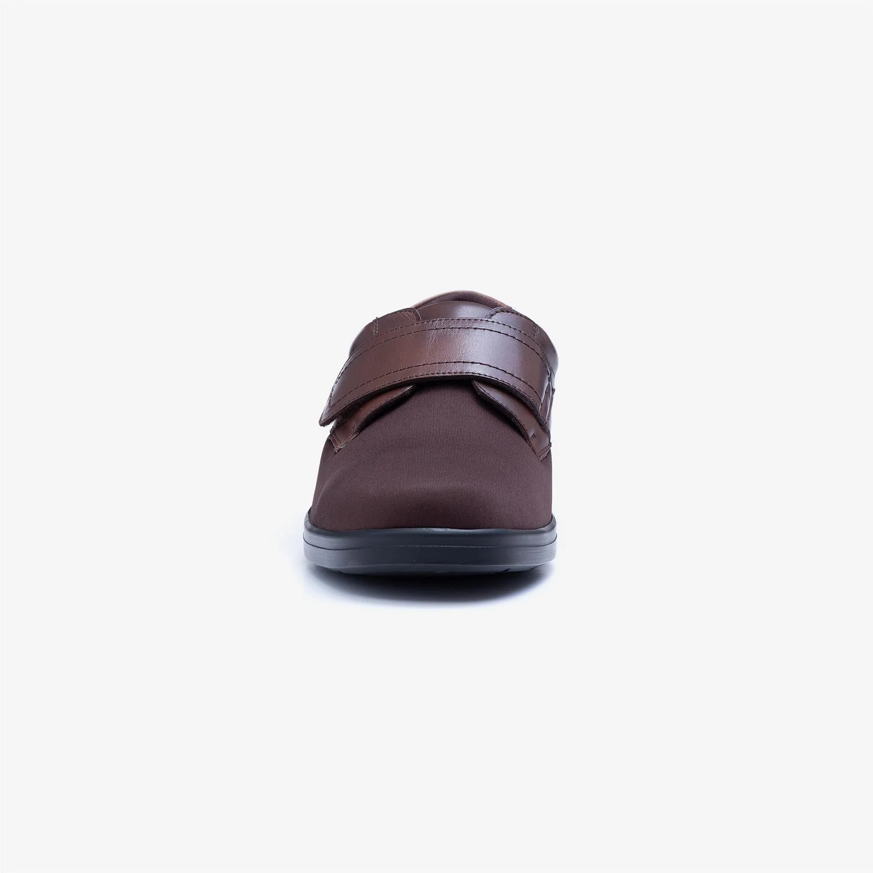 Mens Wide Fit Tredd Well Benjamin Velcro Soft Stretch Shoes - Brown - Image 6