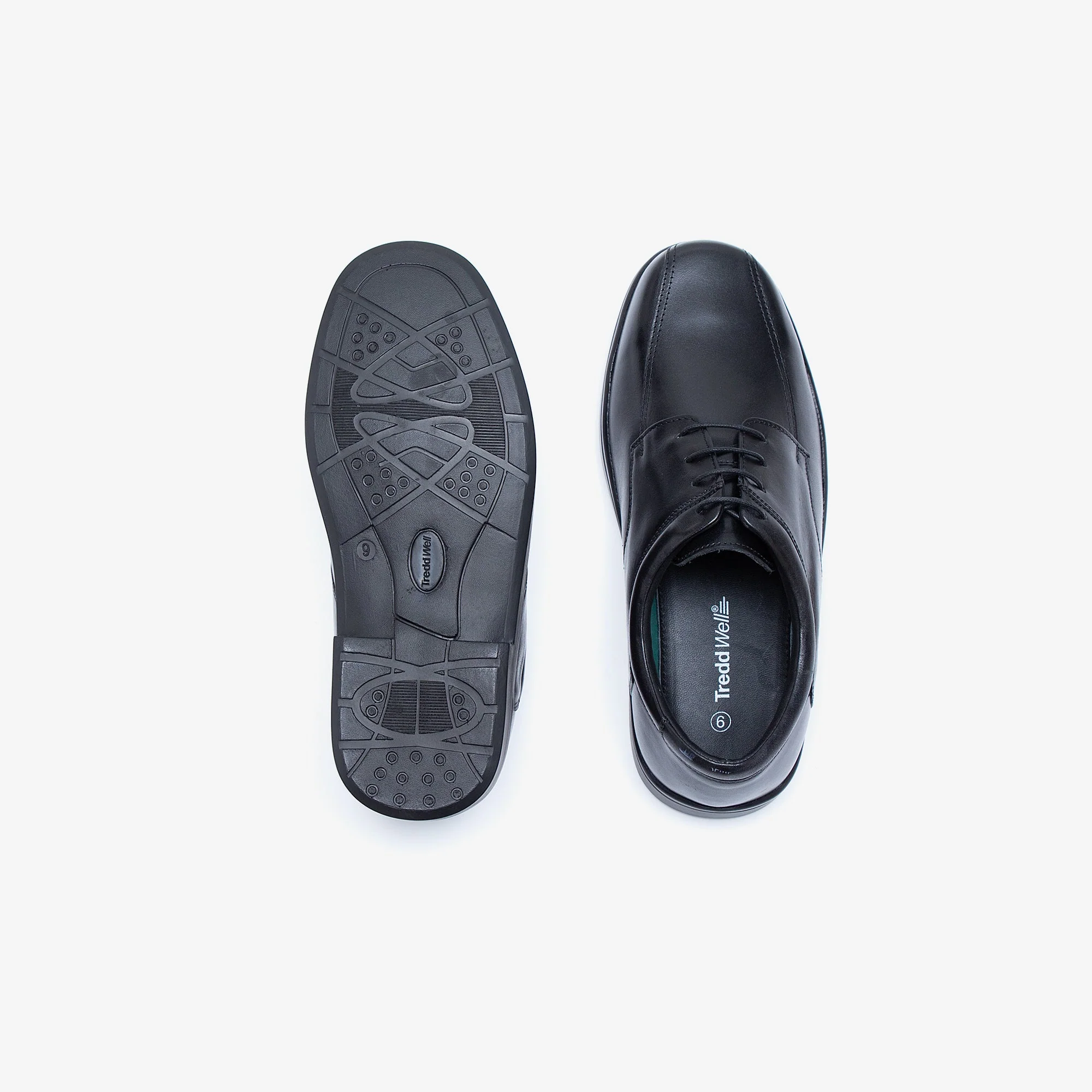 Mens Wide Fit Tredd Well Holmes Lace Shoes - Black - Image 11
