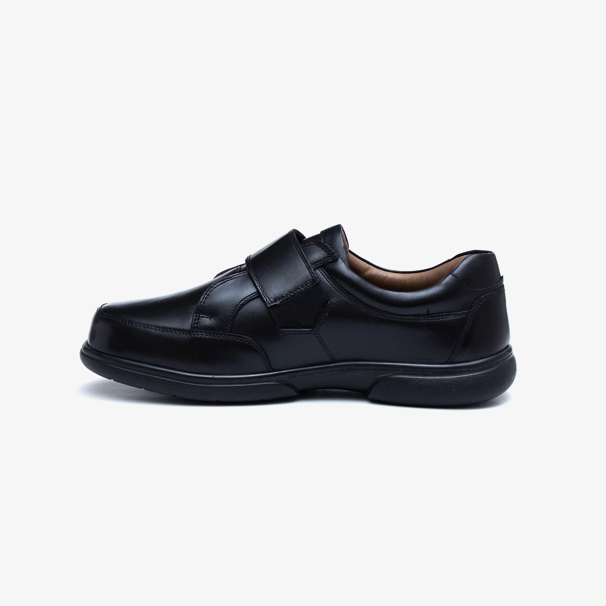 Mens Wide Fit Tredd Well Phoenix Velcro Shoes - Black - Image 5