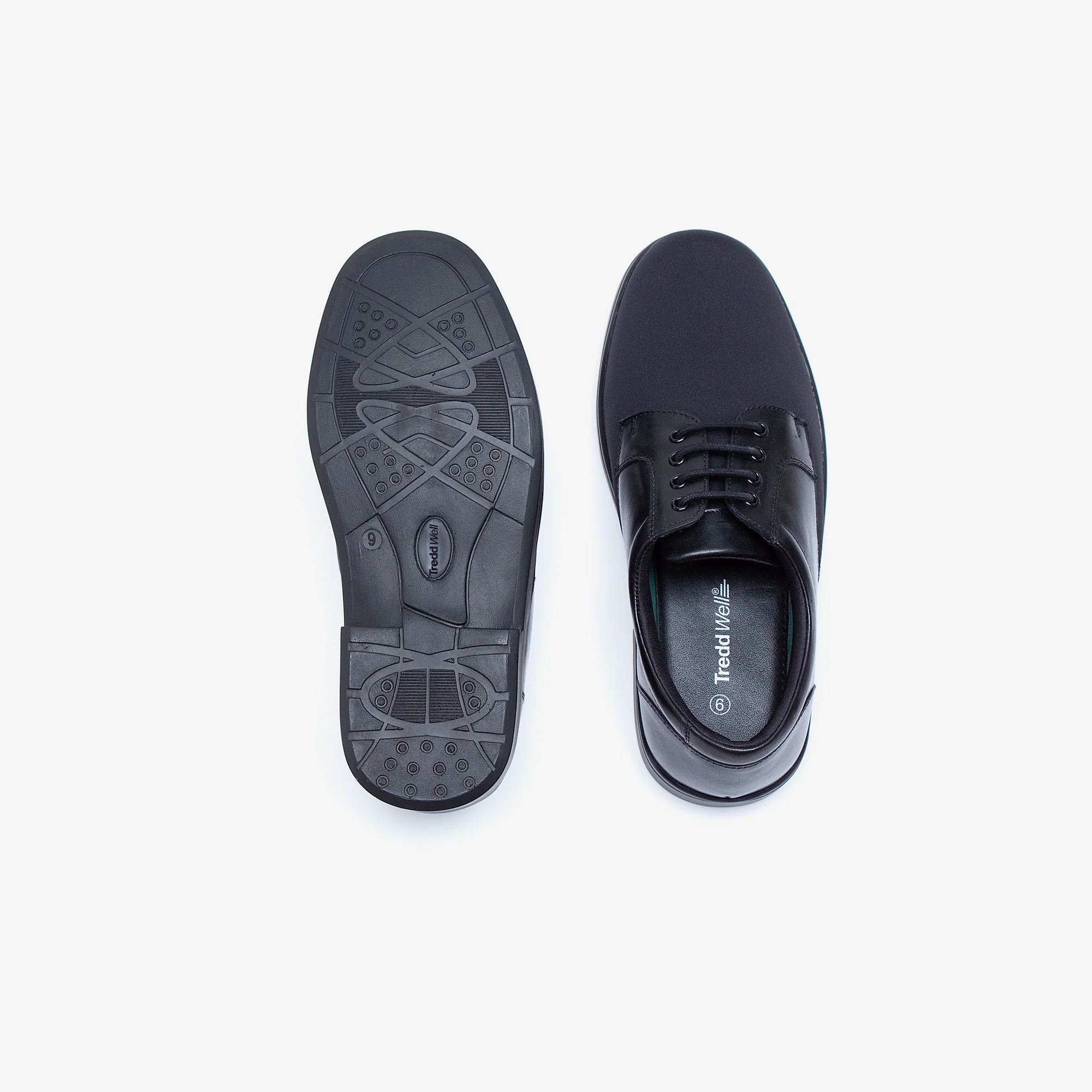 Mens Wide Fit Tredd Well Ryan Lace Up Shoes - Black - Image 10