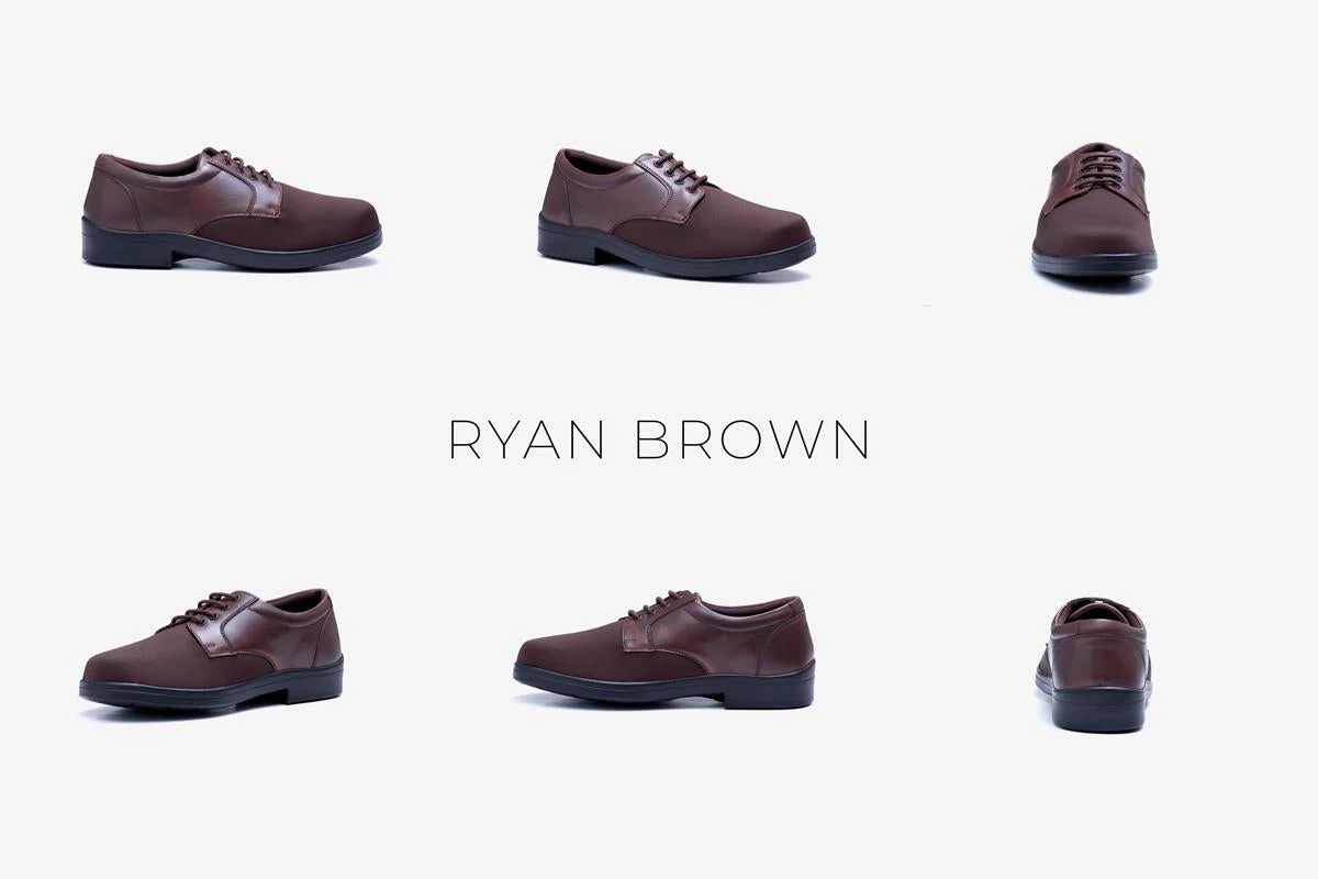 Mens Wide Fit Tredd Well Ryan Lace Up Shoes - Brown - Image 10