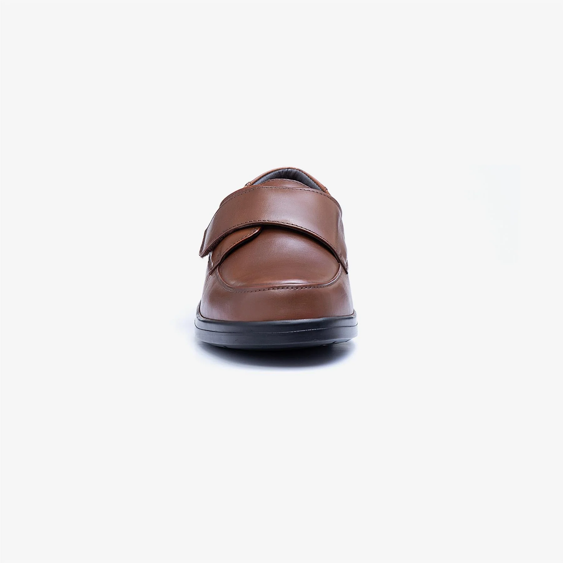 Mens Wide Fit Tredd Well York Velcro Shoes - Tan - Image 6