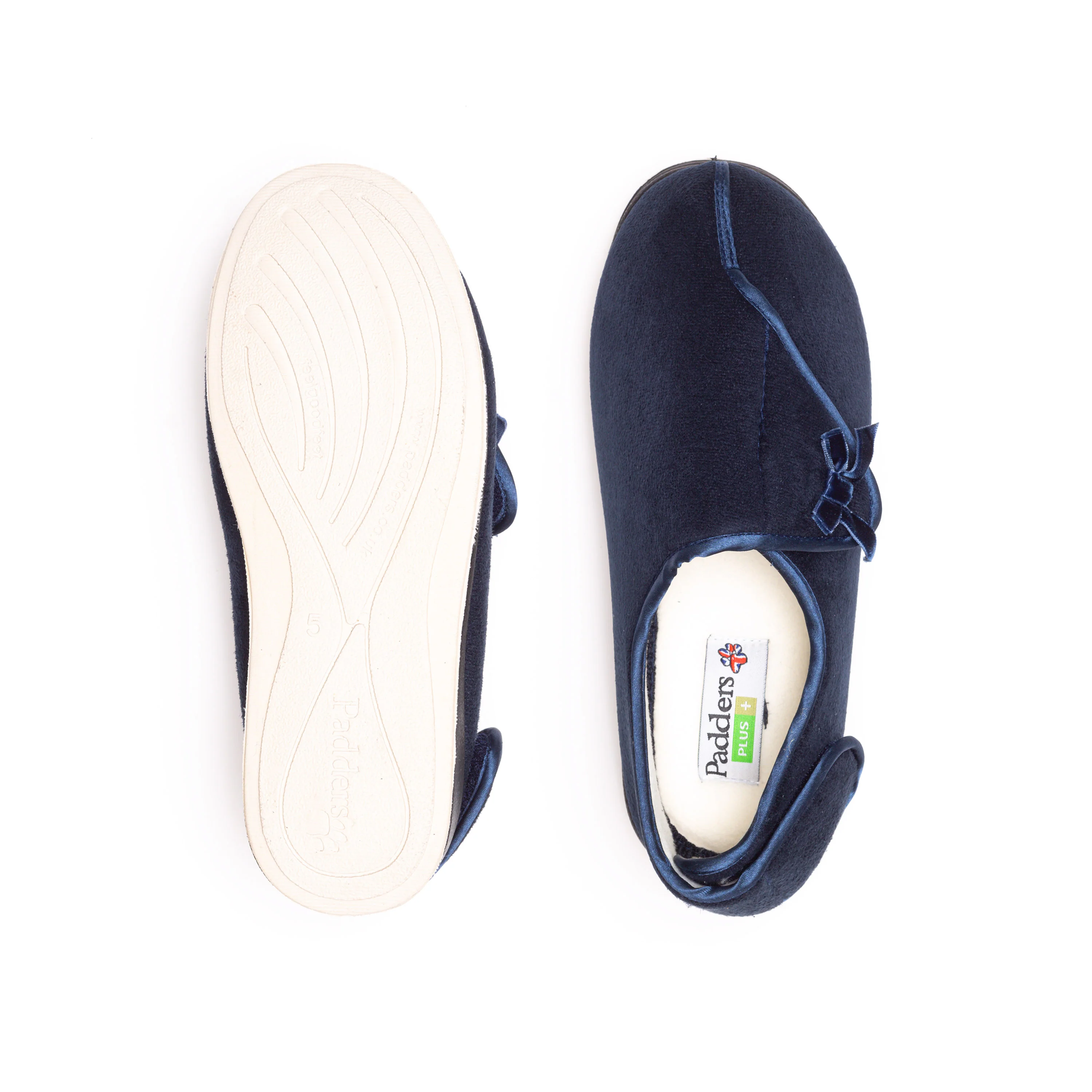 Womens Wide Fit Padders Penny Slippers - Image 8