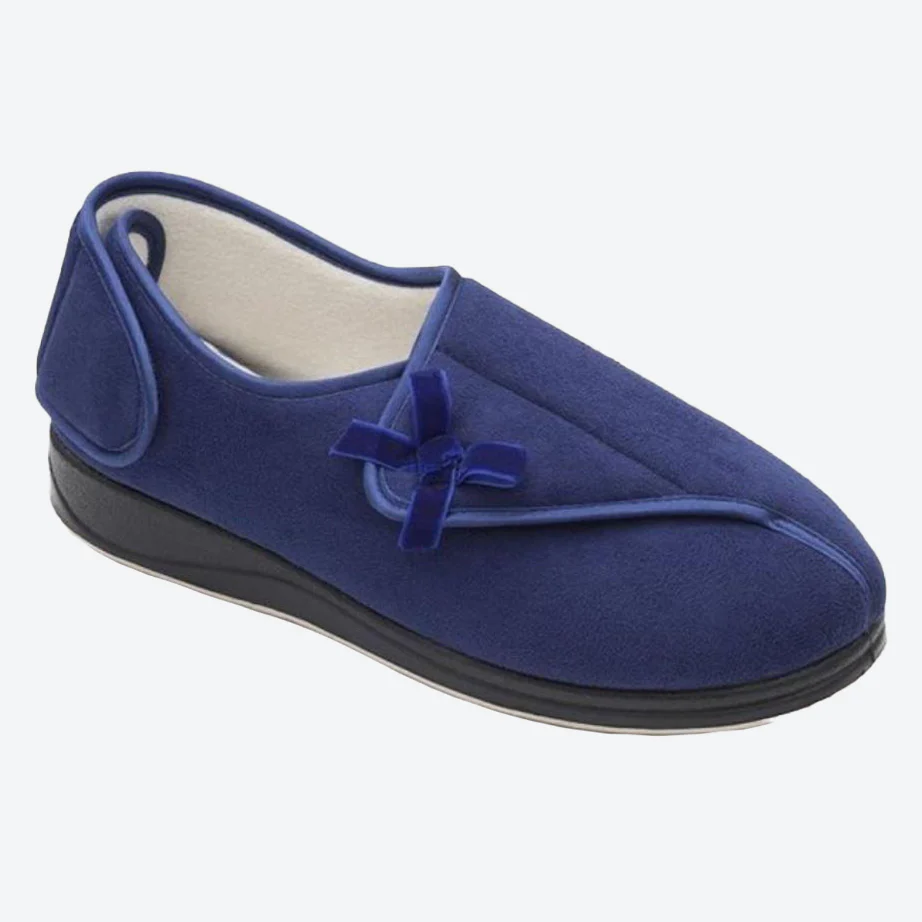 Womens Wide Fit Padders Penny Slippers - Image 9