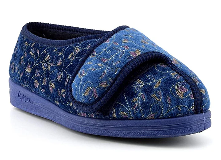 Womens Wide Fit Comfylux Helen Slippers - Image 4