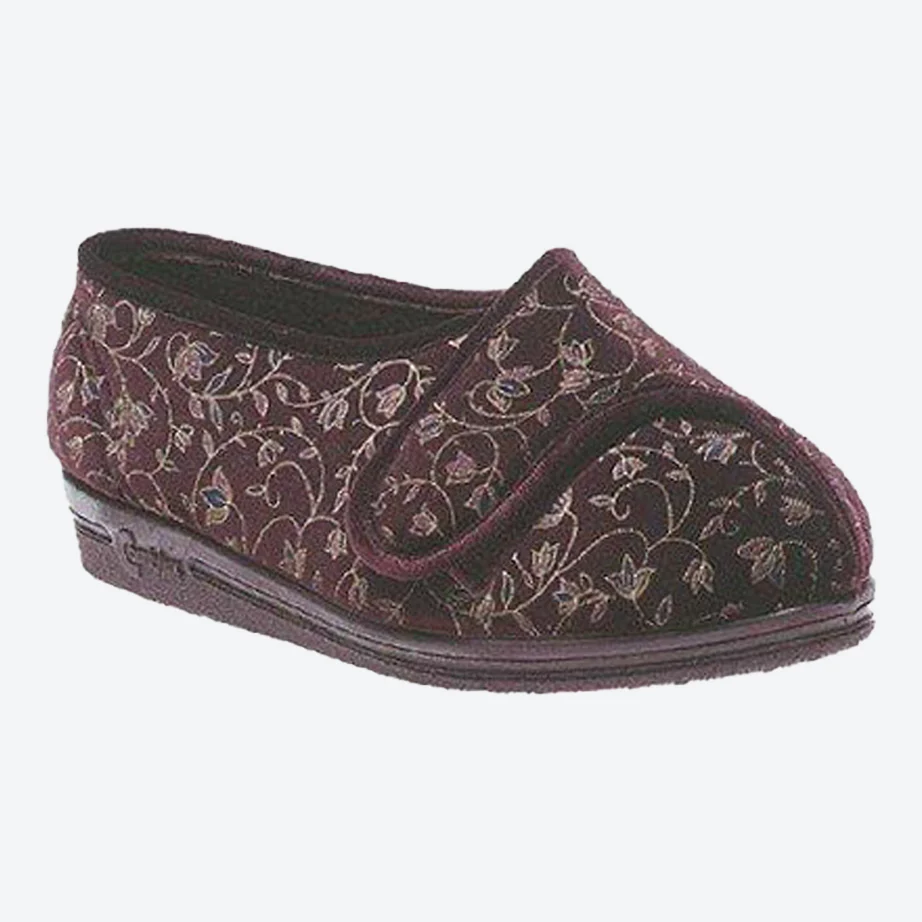 Womens Wide Fit Comfylux Helen Slippers - Image 5