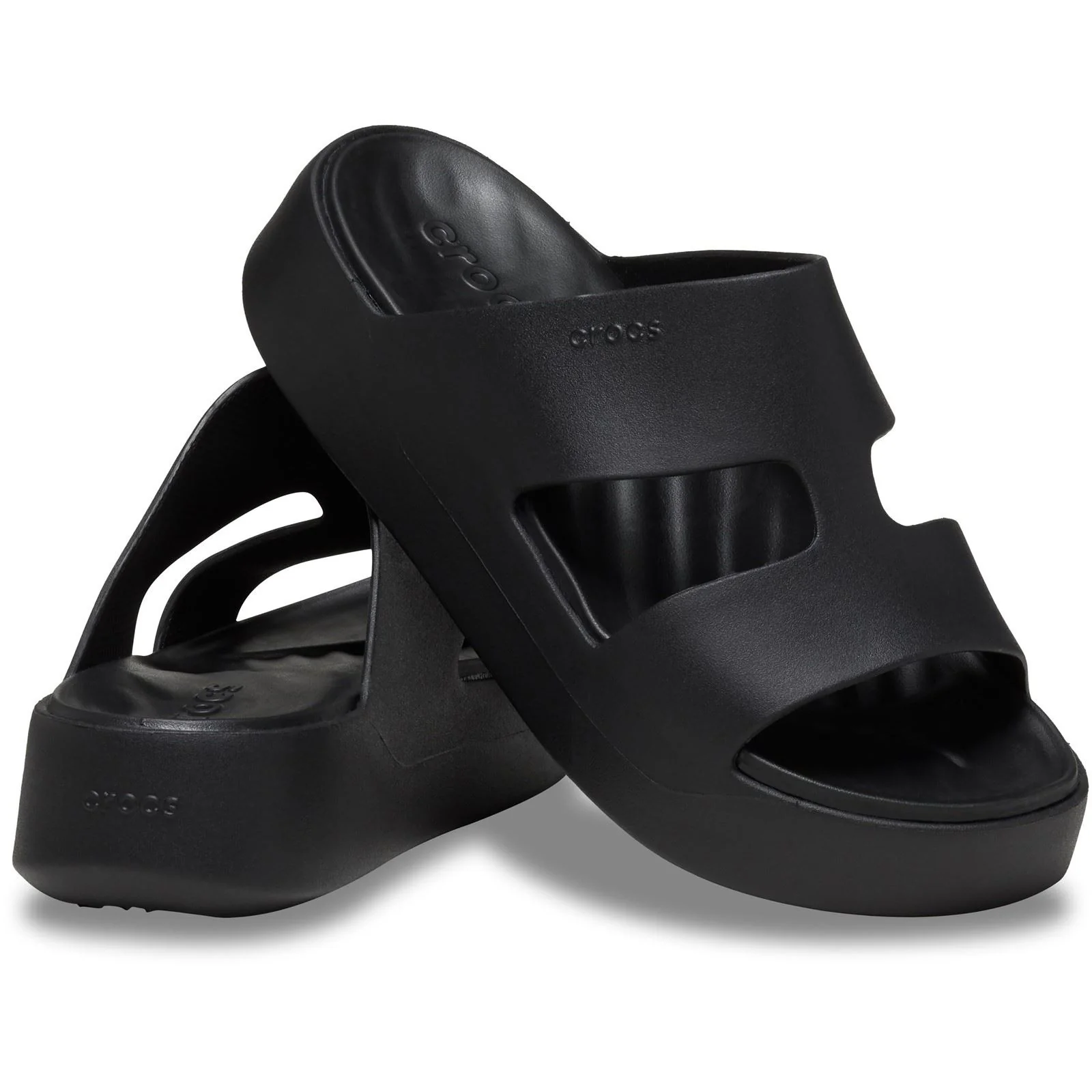 Women's Crocs 209409 Getaway Platform H-Strap Slippers - Image 17