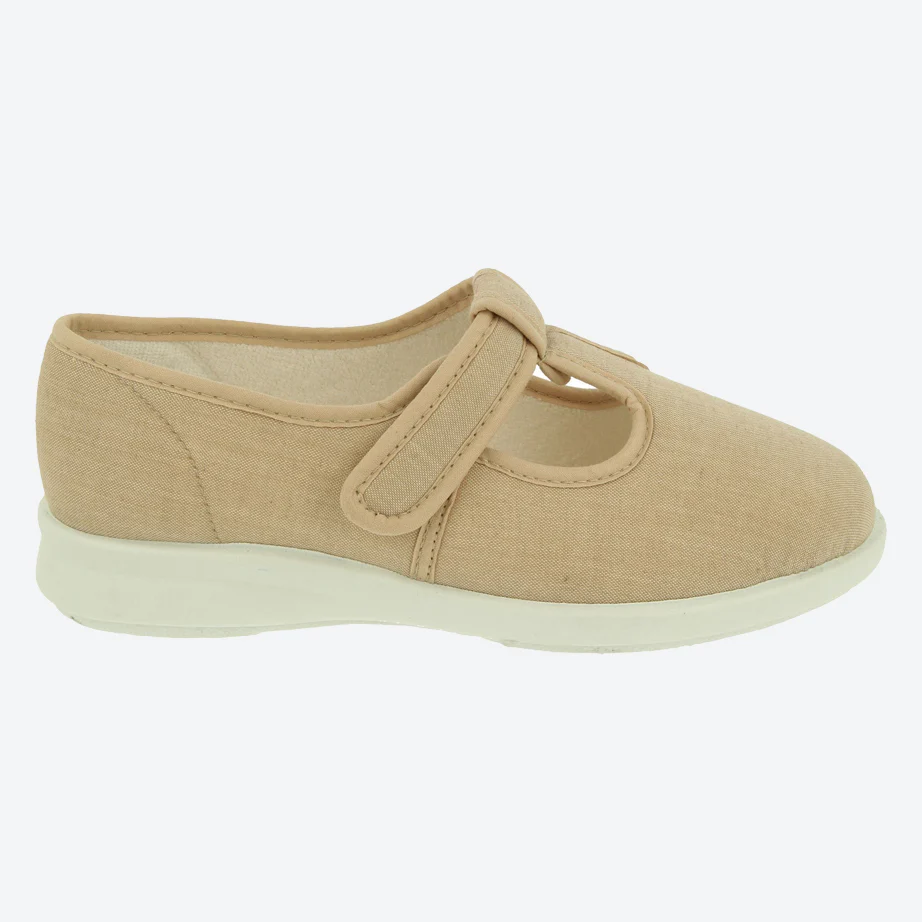 Womens Wide Fit DB Scroll Canvas Shoes - Image 3