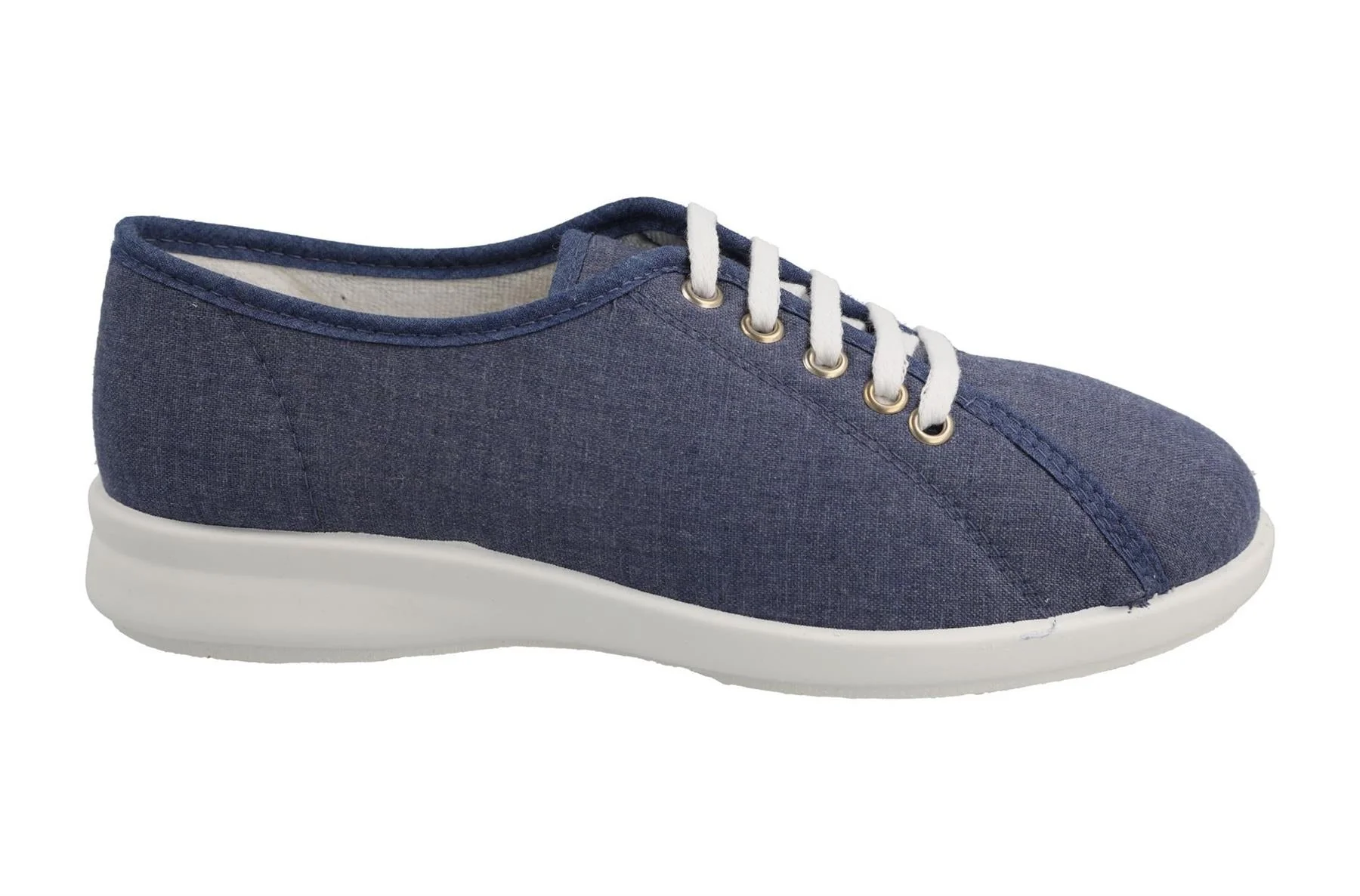 Womens Wide Fit DB Anthea Canvas Shoes - Image 2