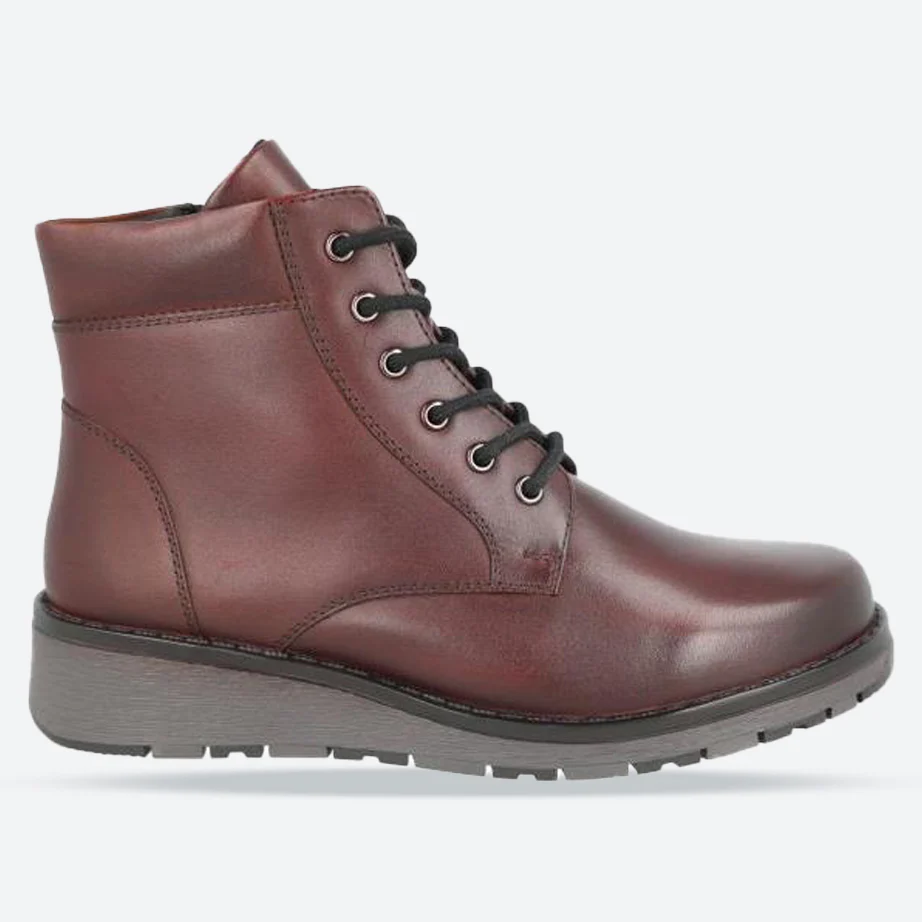 Womens Wide Fit Lace Up Boots by DB Shoes - Buckingham - Image 13