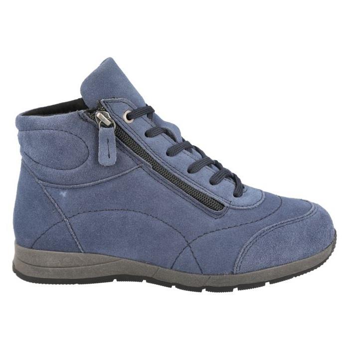 Womens Extra Wide Fit Boots by Flat DB Shoes - Lace up - Image 2